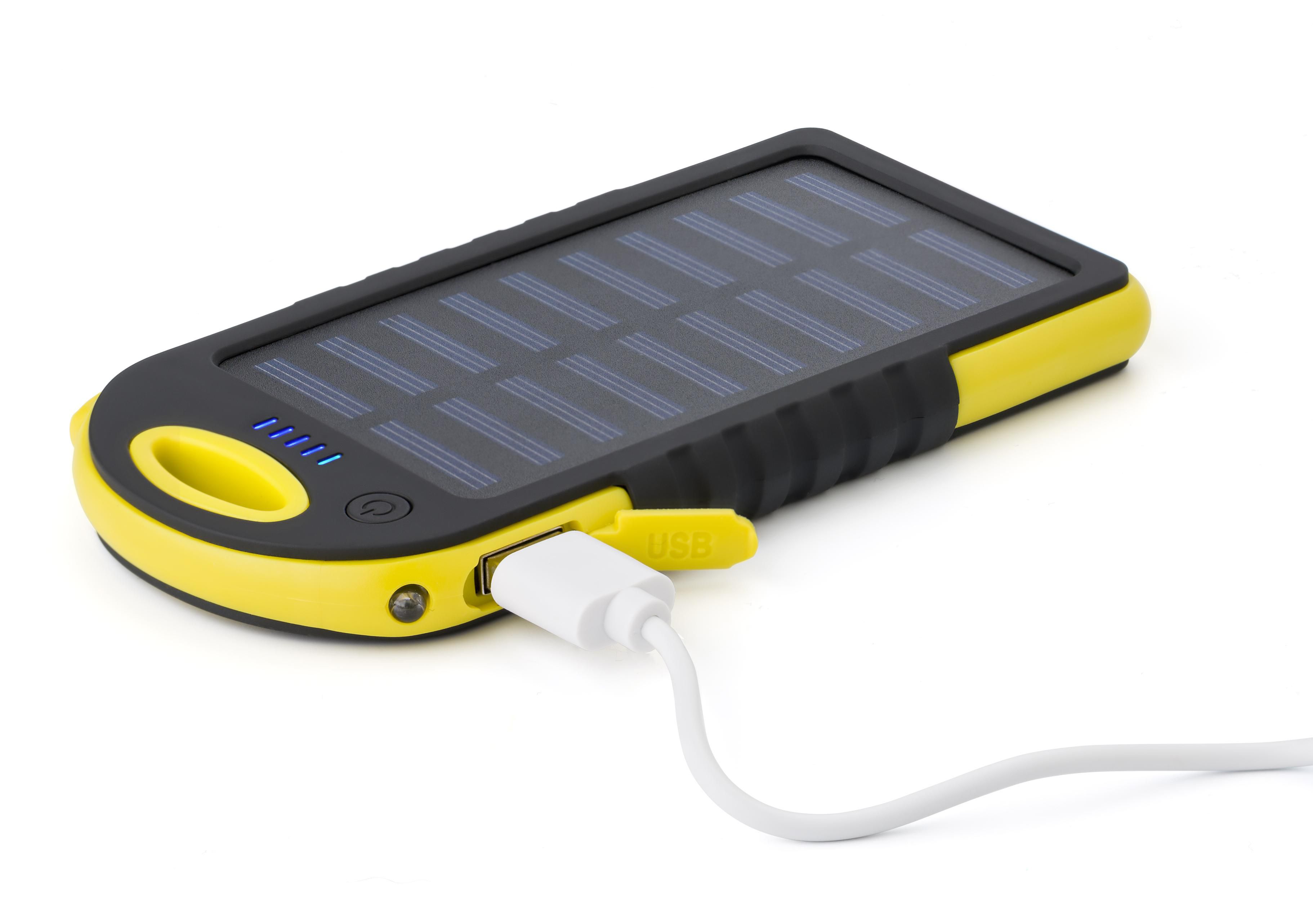 Power Bank solar de ABS y caucho Arin