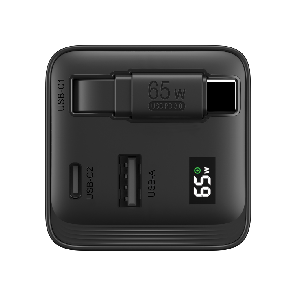 Cargador GaN Mendocino con cable retráctil Urban Vitamin 65W
