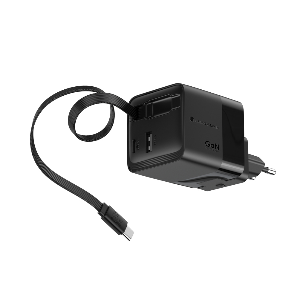 Cargador GaN Mendocino con cable retráctil Urban Vitamin 65W