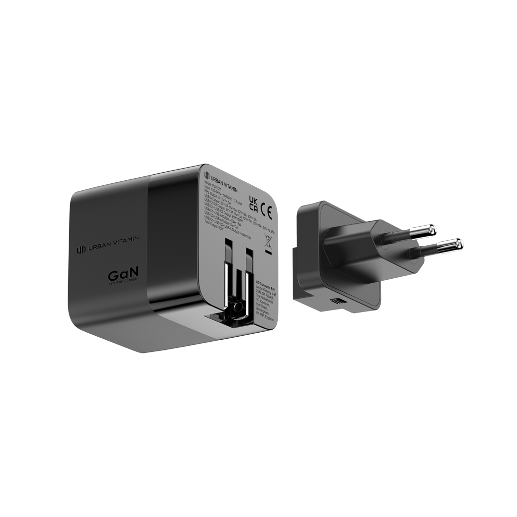 Cargador GaN Mendocino con cable retráctil Urban Vitamin 65W