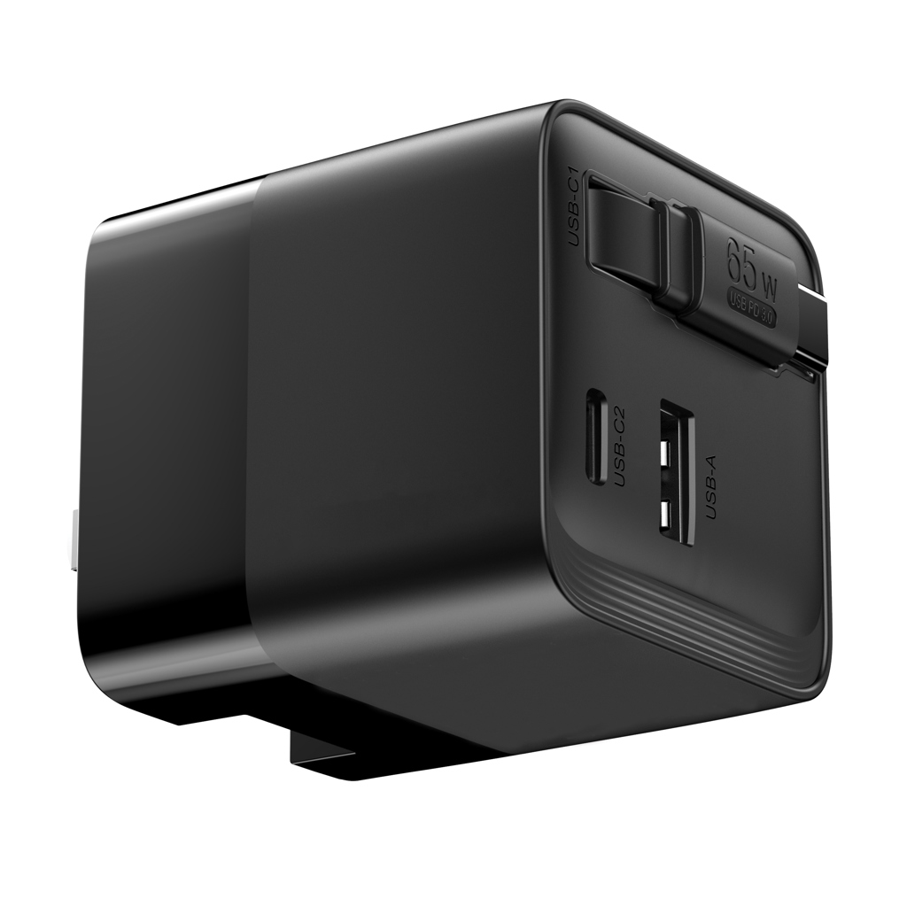 Cargador GaN Mendocino con cable retráctil Urban Vitamin 65W