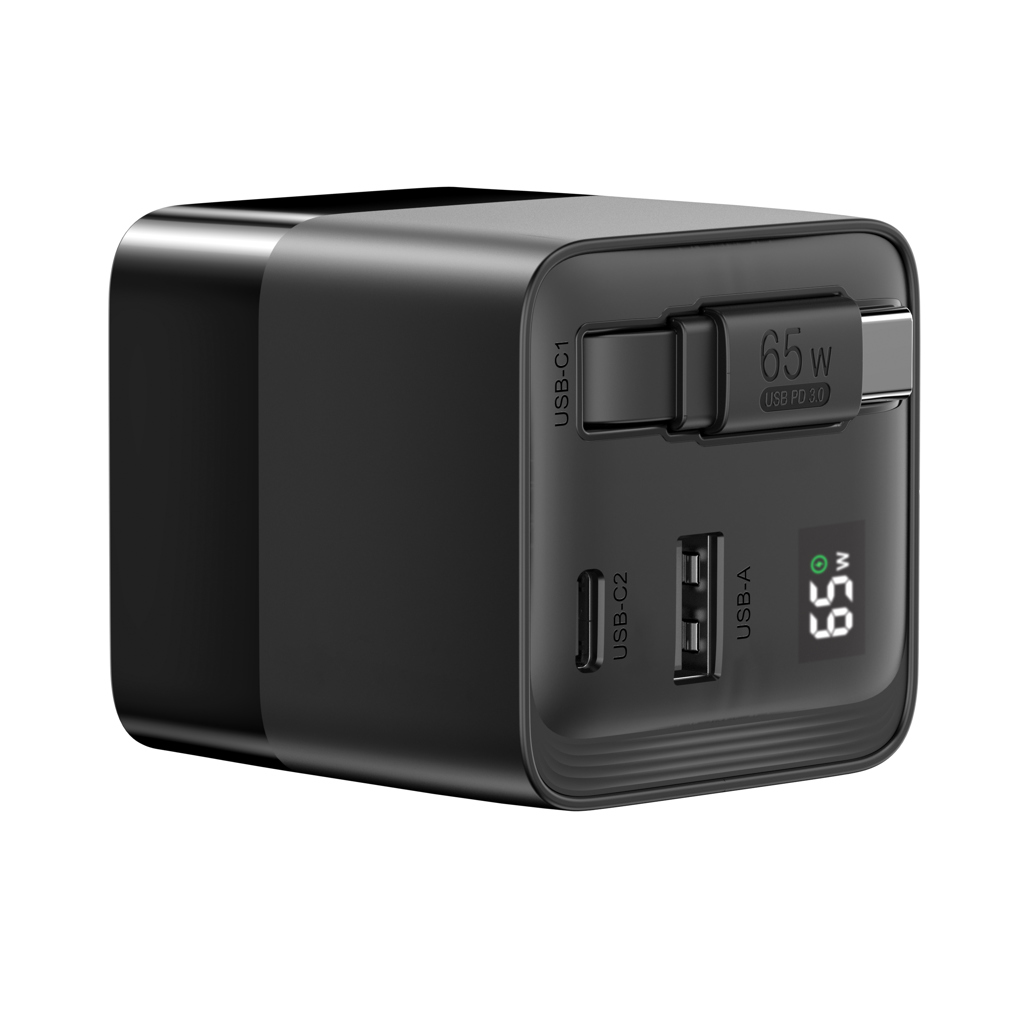 Cargador GaN Mendocino con cable retráctil Urban Vitamin 65W