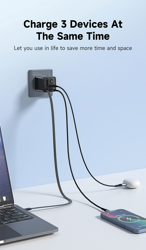 Cargador GaN Mendocino con cable retráctil Urban Vitamin 65W