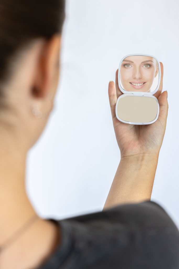 Espejo de maquillaje de plástico reciclado Reflecta RCS