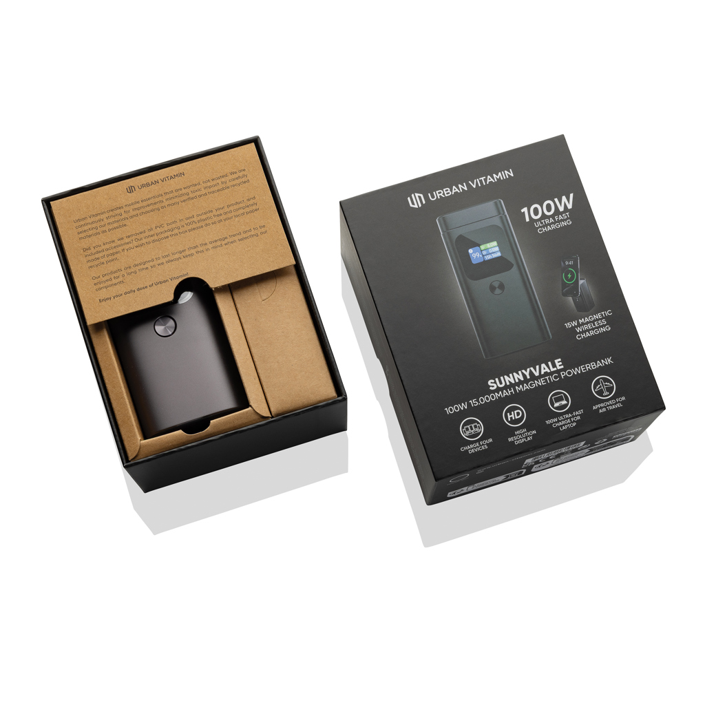 Batería externa Urban Vitamin Sunnyvale de 100W y 15.000 mAh