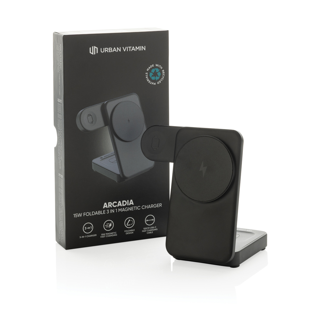 Cargador magnético 3 en 1 RCS Urban Vitamin Arcadia 15W