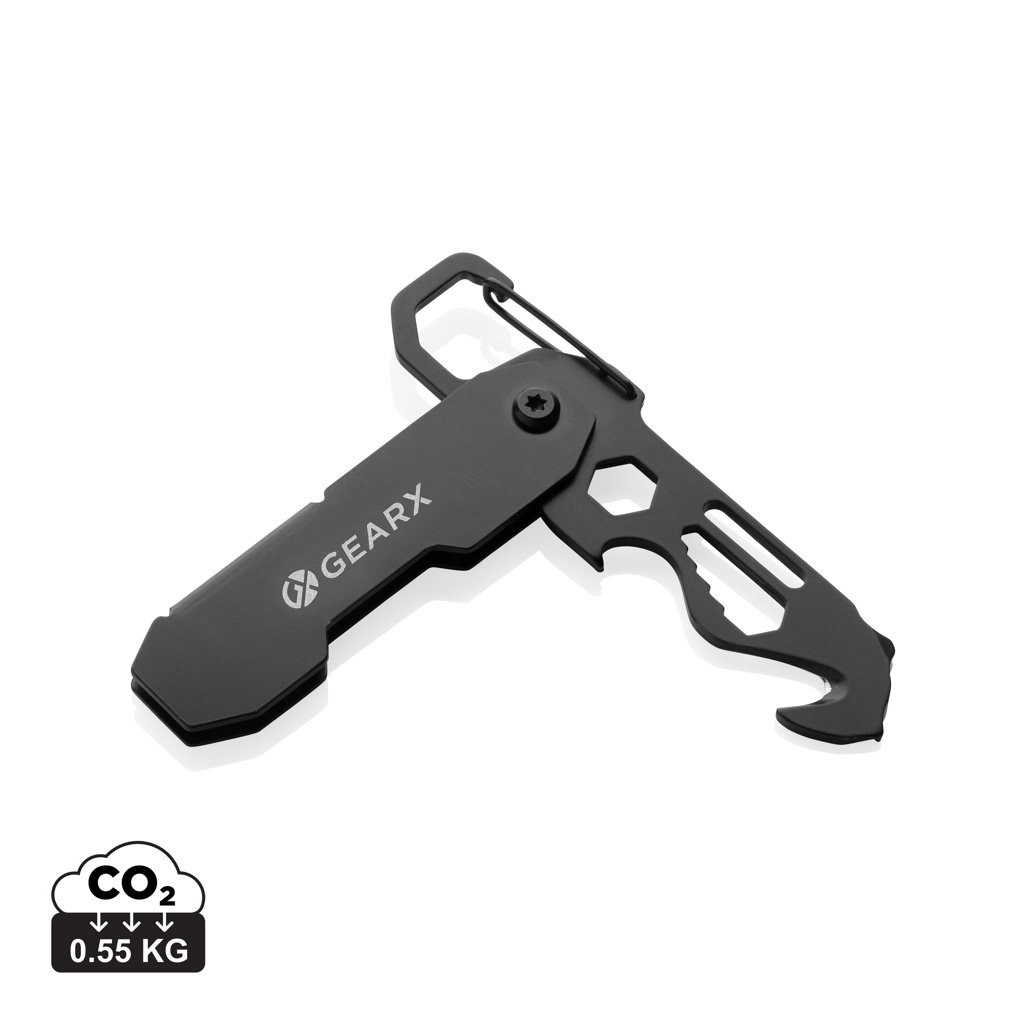 Herramienta EDC plegable Gear X con mosquetón