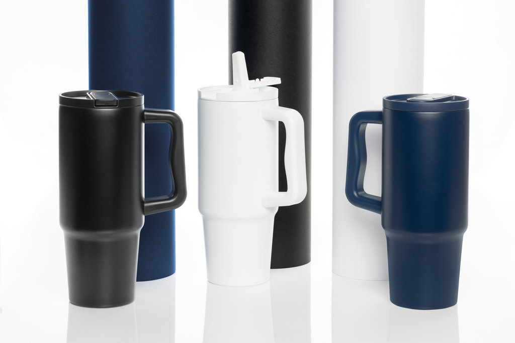 Vaso de acero inoxidable reciclado RCS antigoteo Embrace