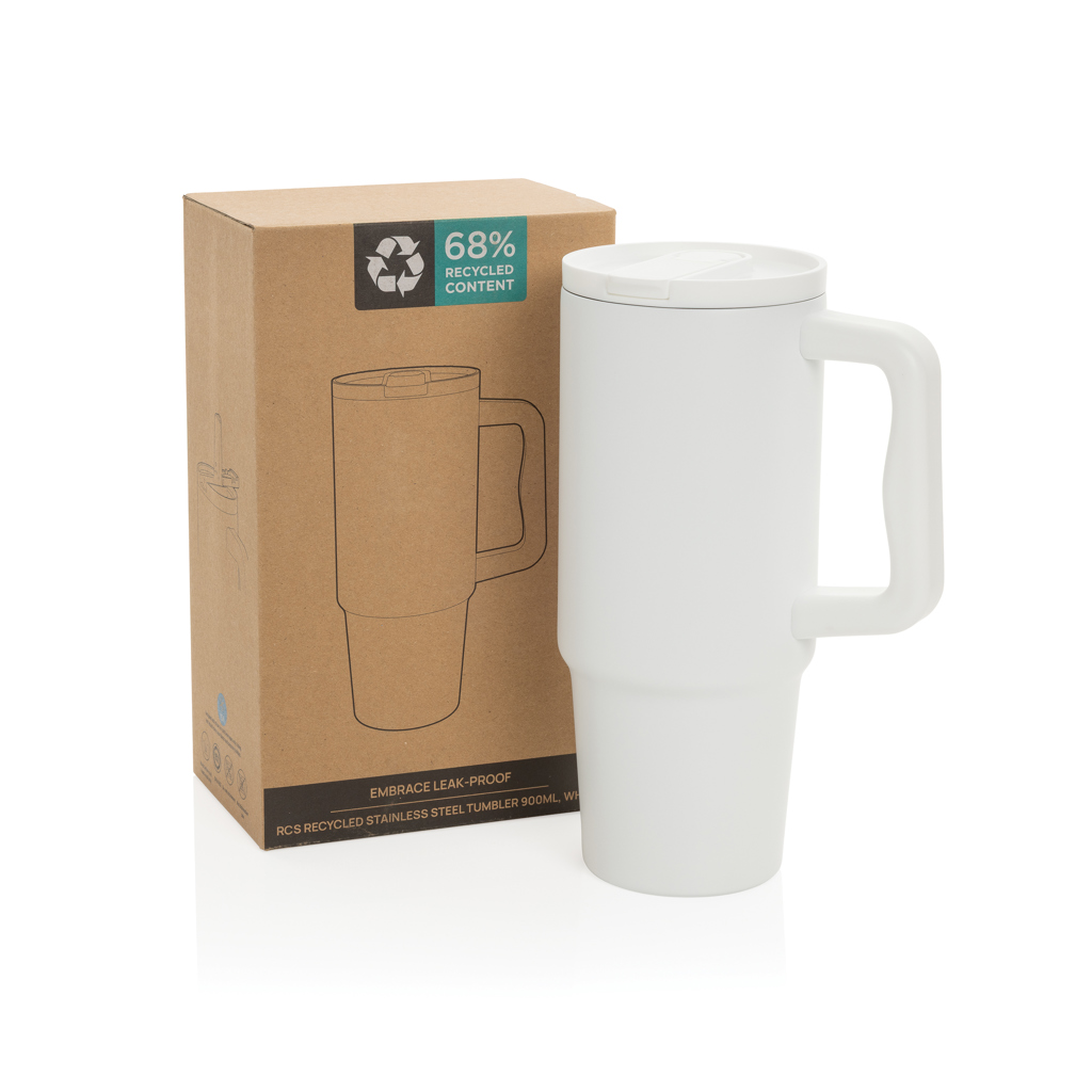Vaso de acero inoxidable reciclado RCS antigoteo Embrace