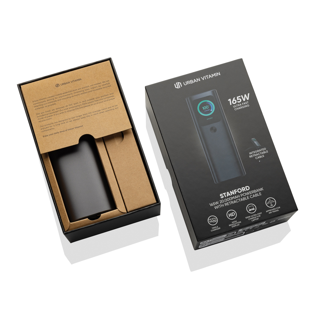 Batería externa Urban Vitamin Stanford de 165W y 20 000 mAh