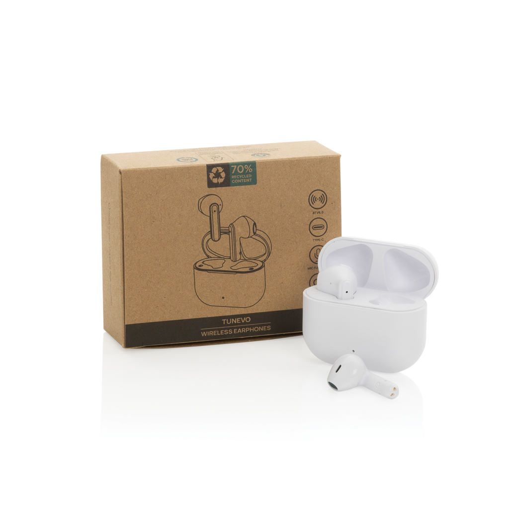 Auriculares inalámbricos Tunevo RCS de plástico reciclado