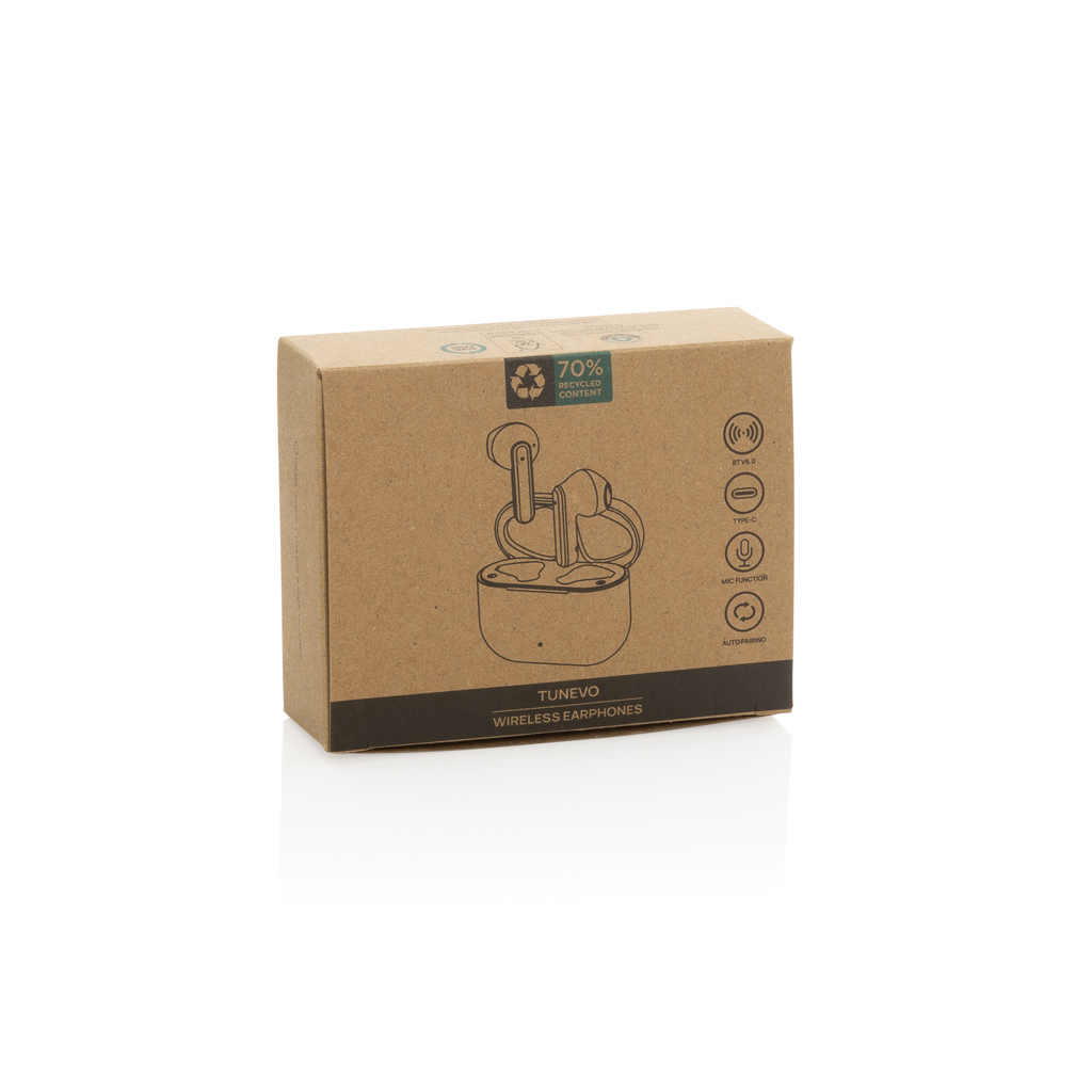 Auriculares inalámbricos Tunevo RCS de plástico reciclado