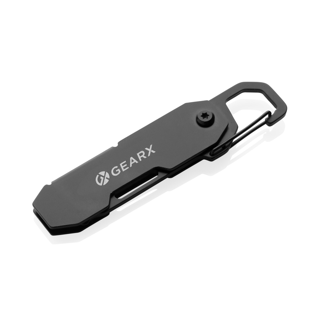 Herramienta EDC plegable Gear X con mosquetón