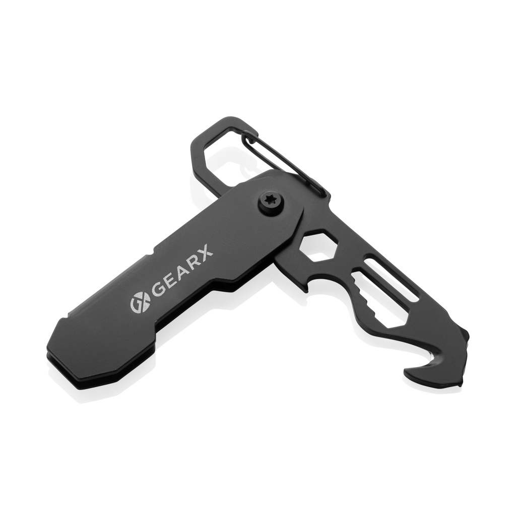 Herramienta EDC plegable Gear X con mosquetón