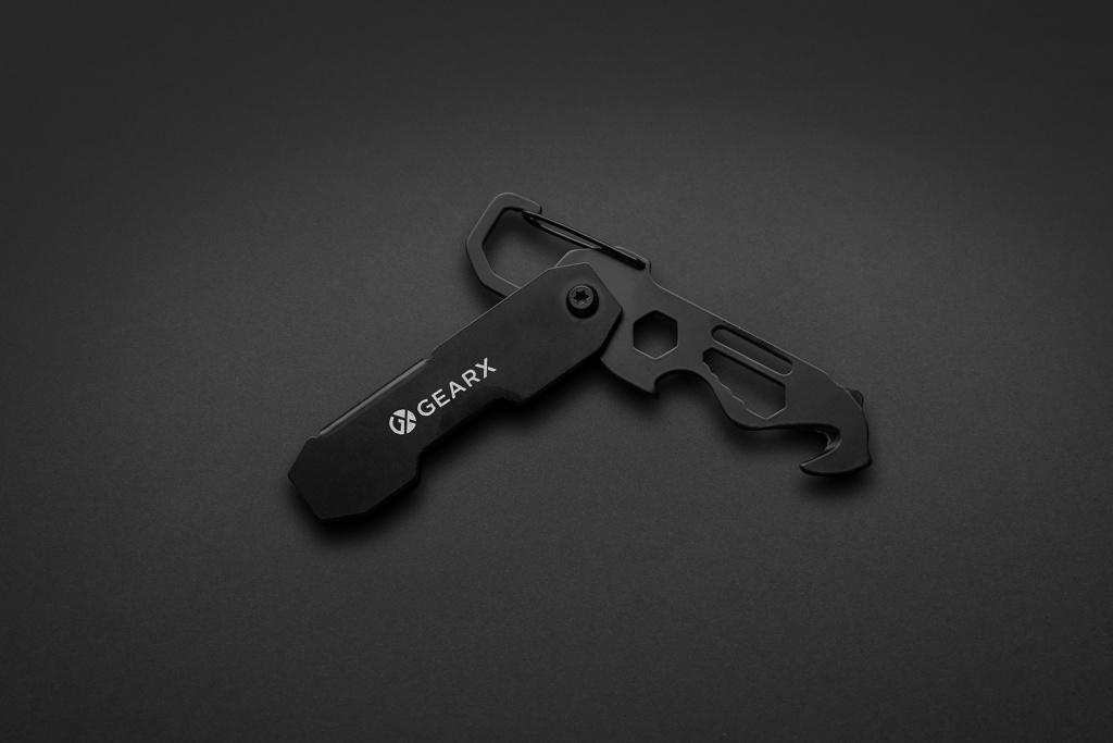 Herramienta EDC plegable Gear X con mosquetón