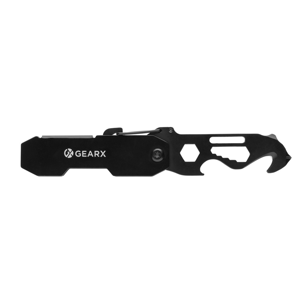 Herramienta EDC plegable Gear X con mosquetón