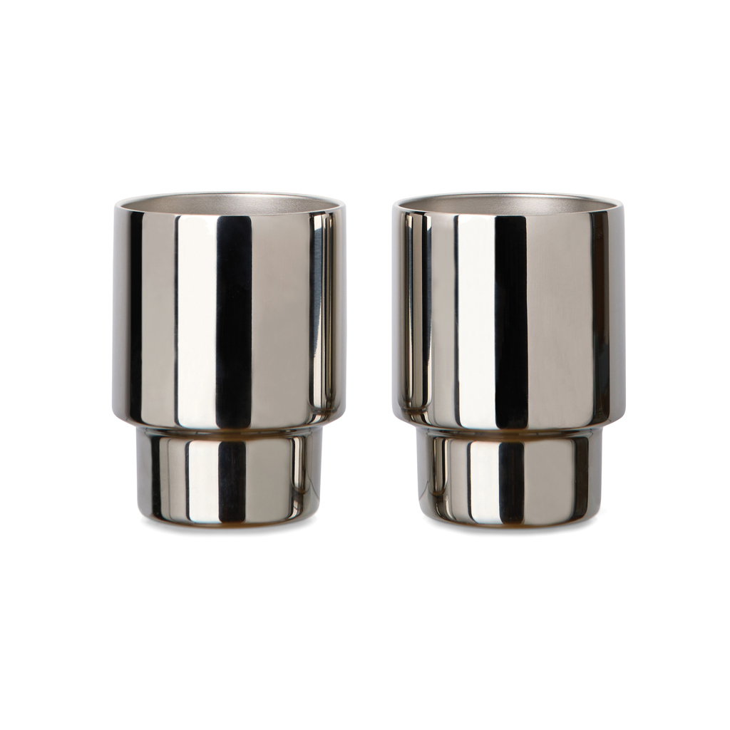 Set 2 tazas de acero inoxidable recicladas VINGA Nagano RCS