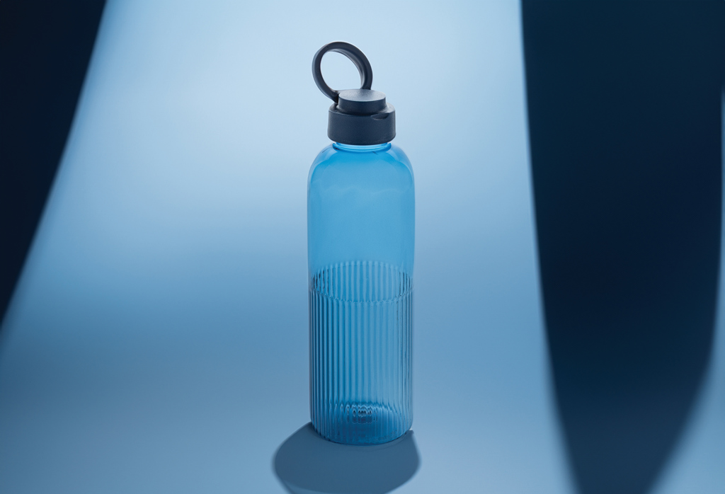 Botella de agua antigoteo Ripple RCS RPET con asa 75 ml