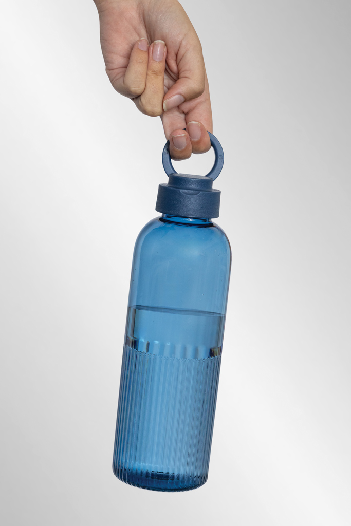 Botella de agua antigoteo Ripple RCS RPET con asa 75 ml