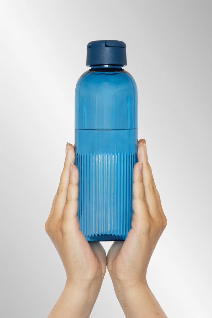 Botella de agua antigoteo Ripple RCS RPET con asa 75 ml