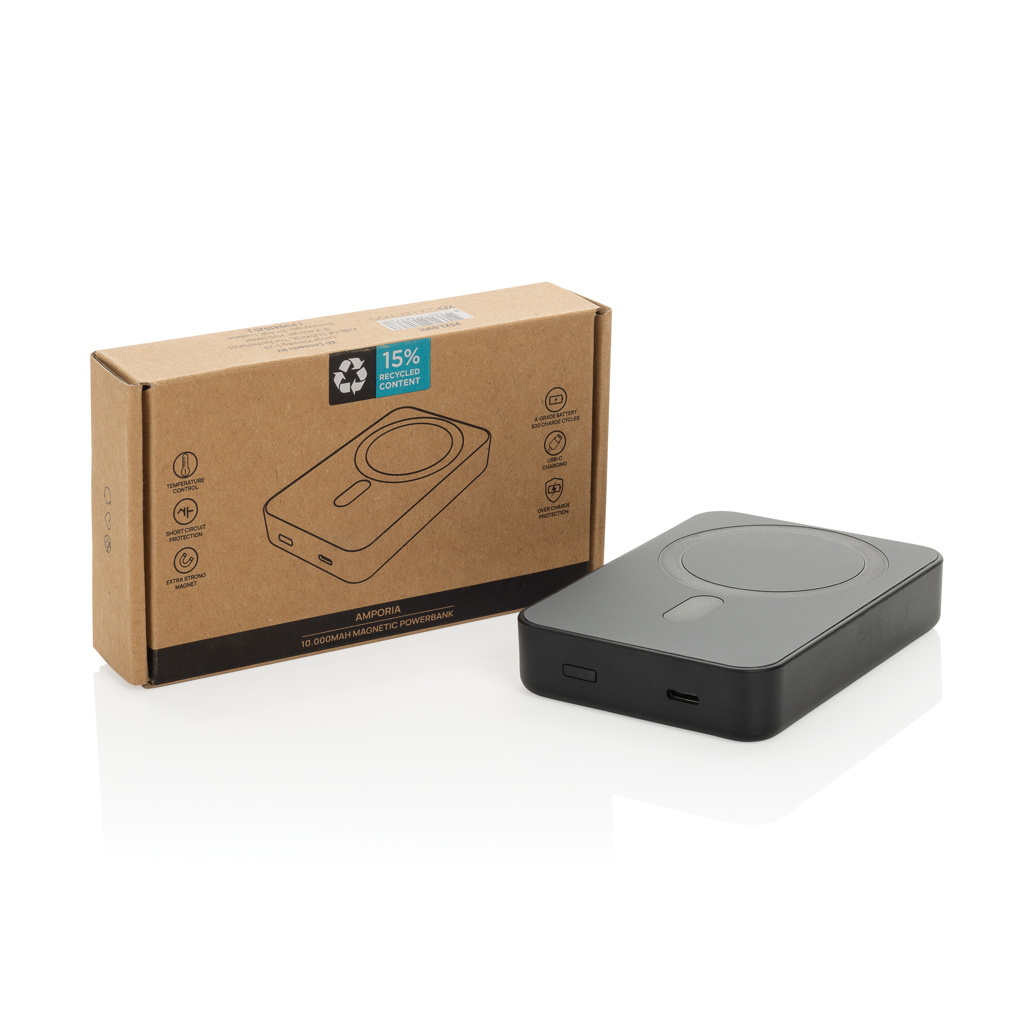 Batería magnética plástico reciclado Amporia RCS 10.000 mAh