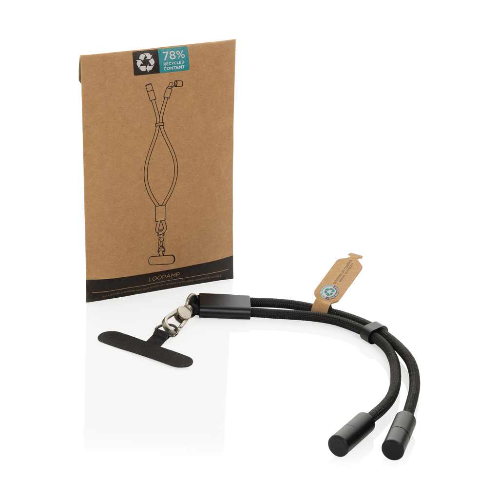 Correa de muñeca para teléfono LoopAmp RCS RPET y cable 60W