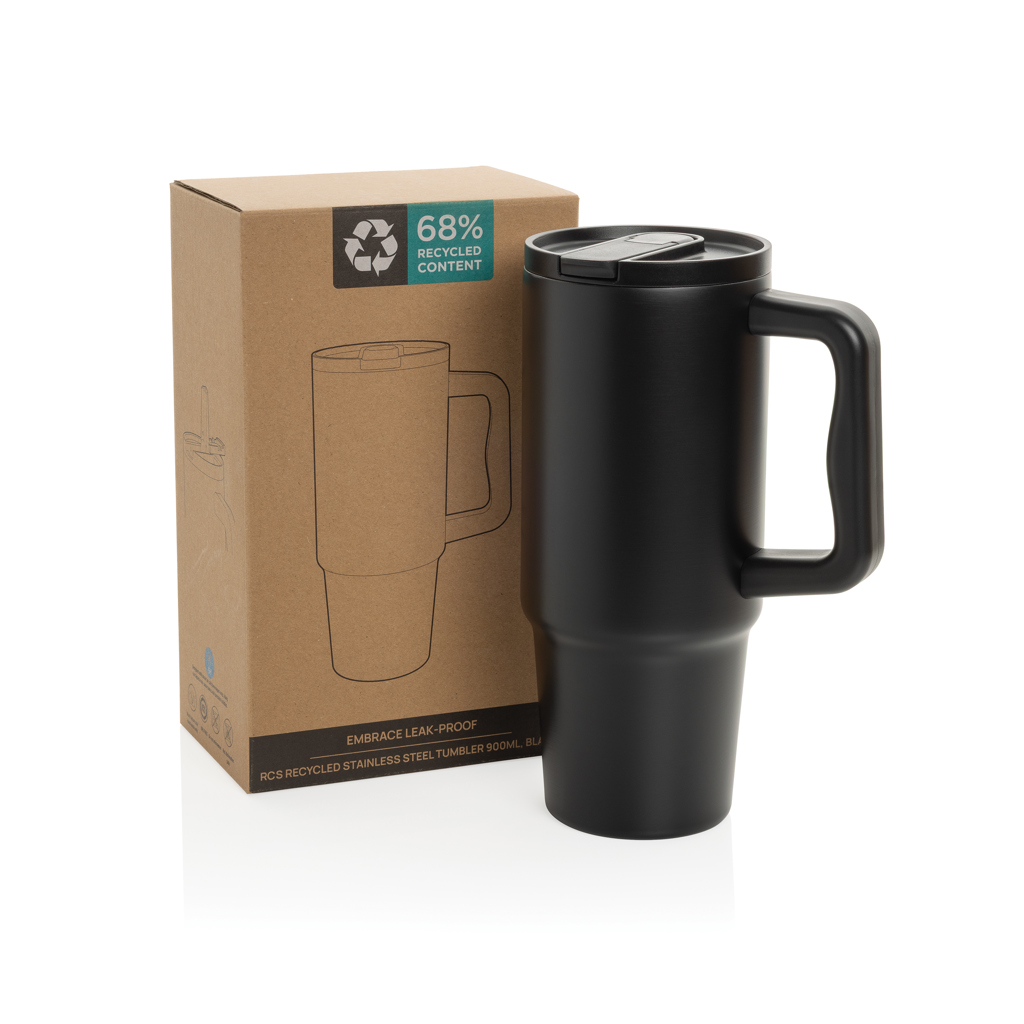 Vaso de acero inoxidable reciclado RCS antigoteo Embrace