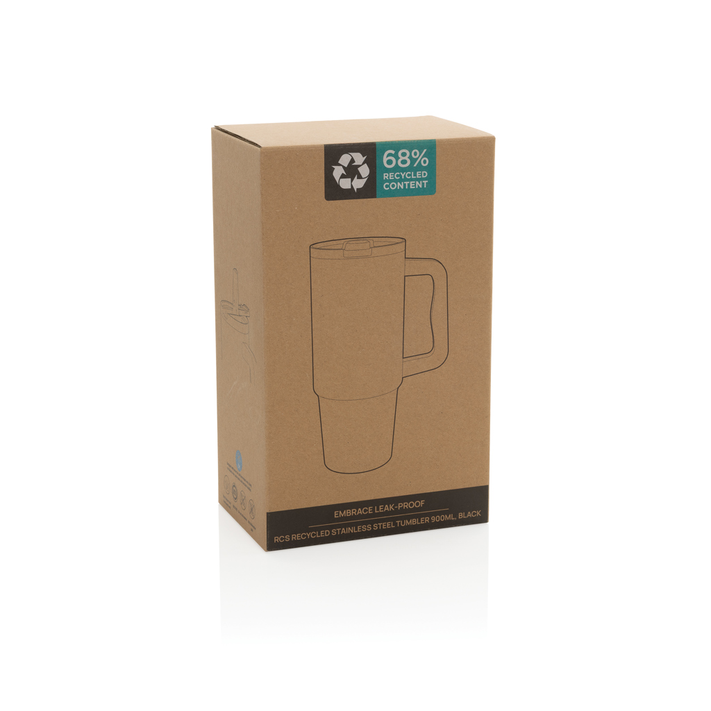 Vaso de acero inoxidable reciclado RCS antigoteo Embrace
