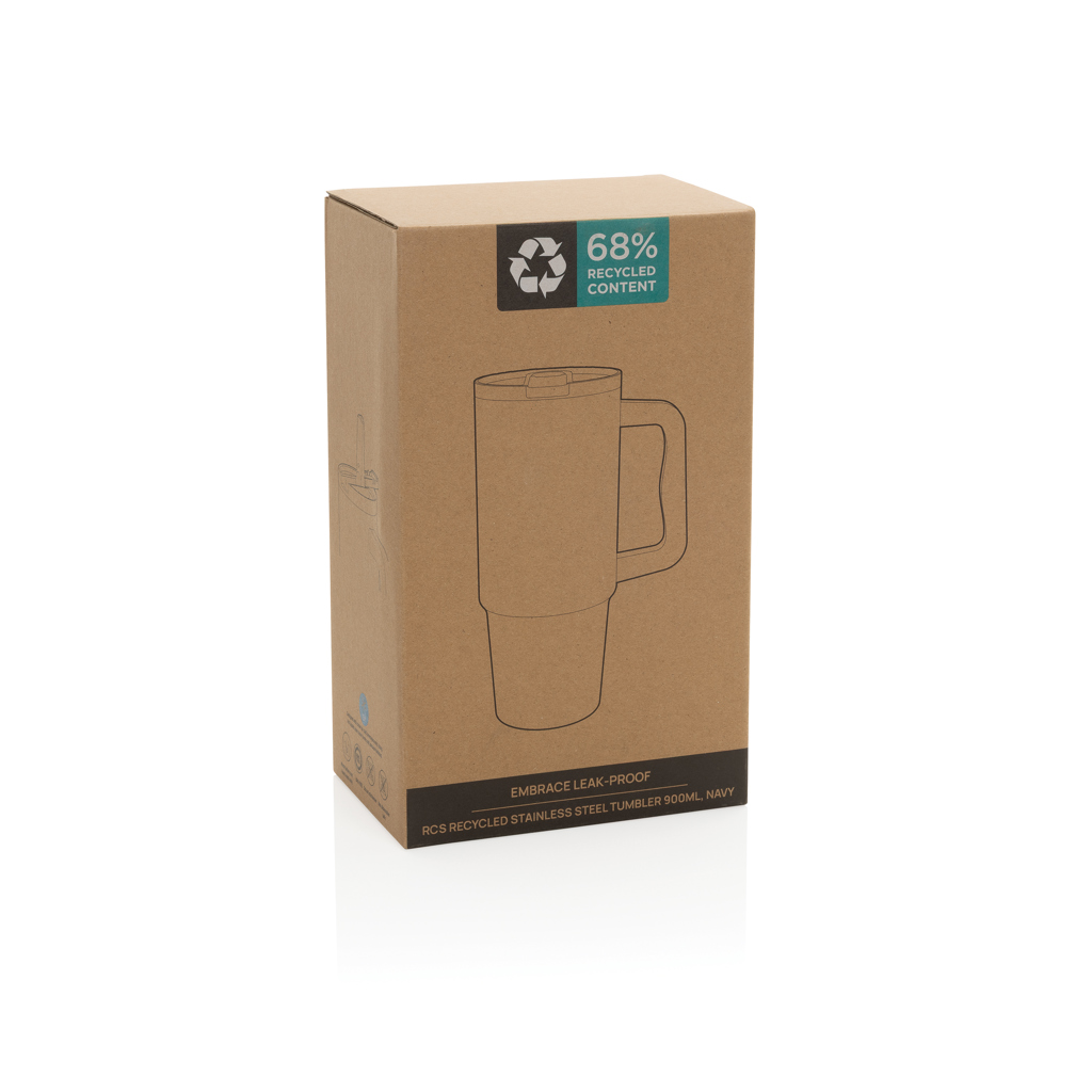 Vaso de acero inoxidable reciclado RCS antigoteo Embrace