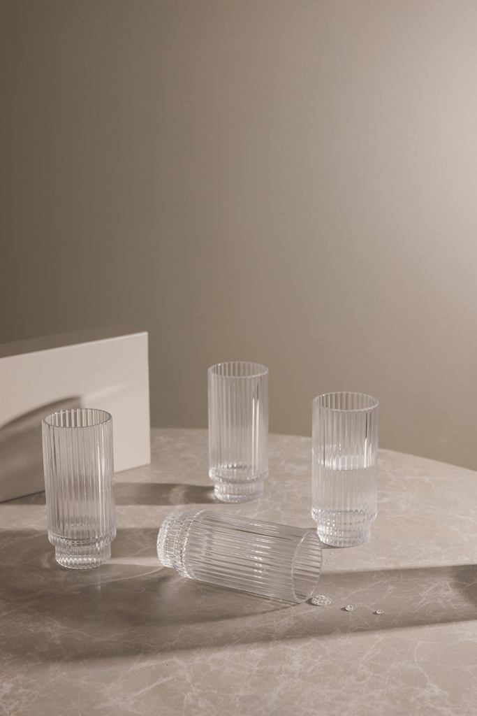 Vaso alto VINGA York, juego de 4 piezas