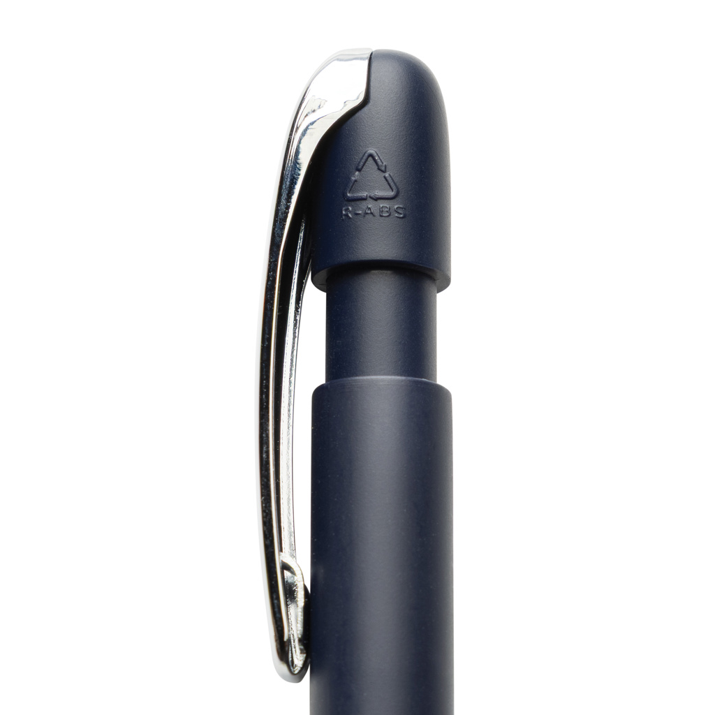 Bolígrafo con clip metálico R-ABS certificación Glide GRS