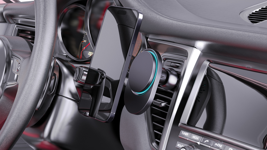 Soporte magnético coche PowerCruze plástico RCS 15W