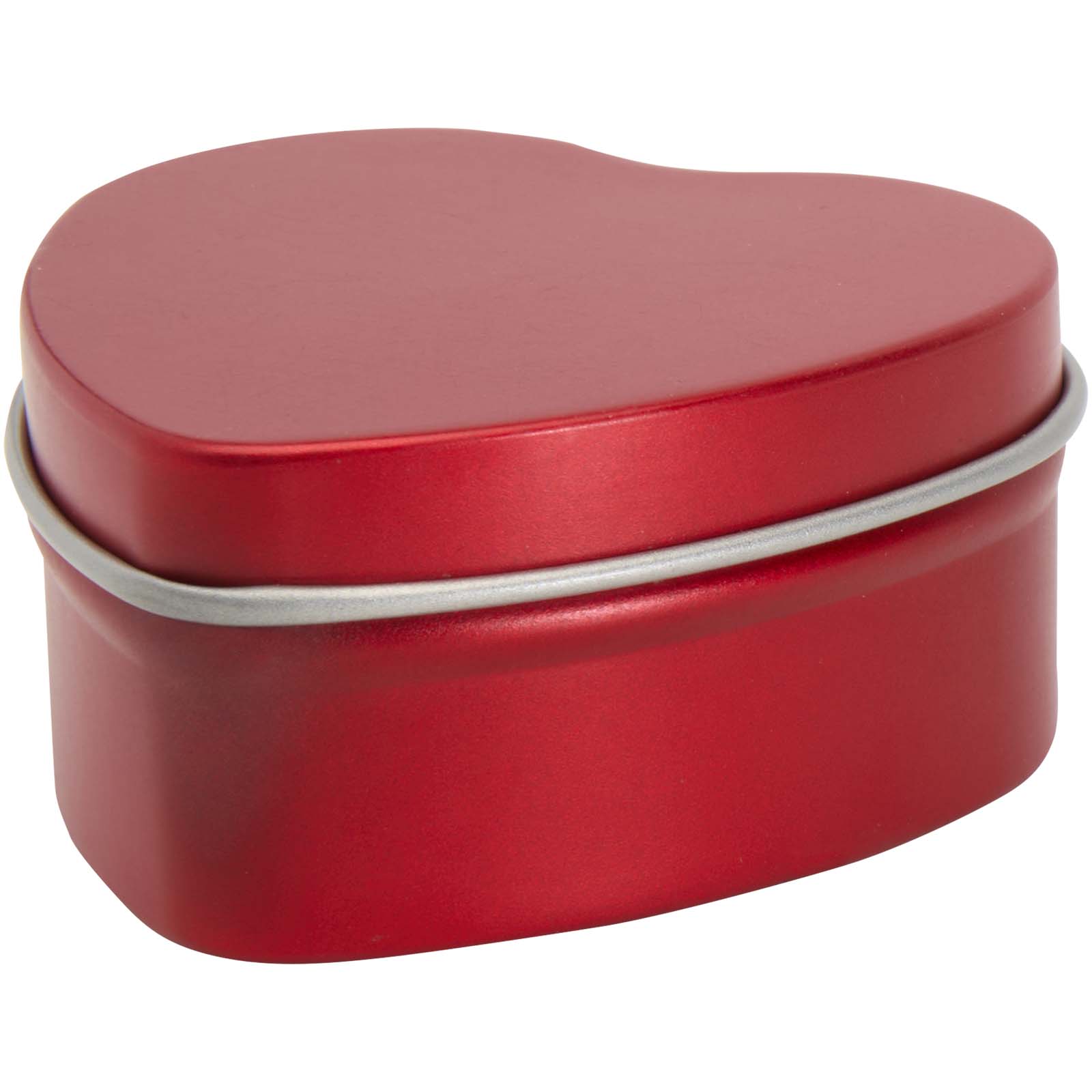 Vela con forma de corazón y aroma de vainilla en caja metálica Blissful