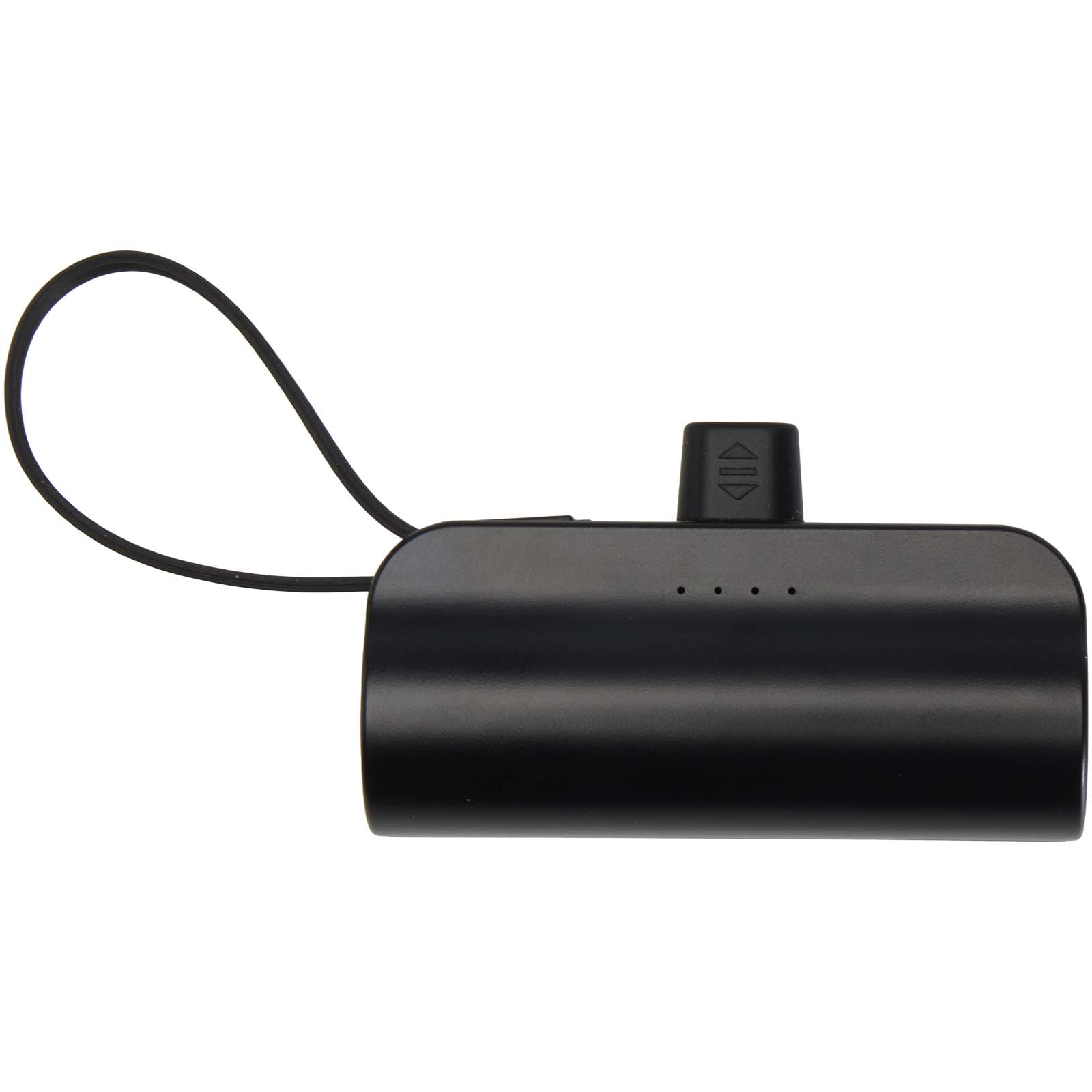 Batería externa tipo-C de plástico reciclado de 5000 mAh y 10 W con soporte abatible incorporado y cable 2 en 1 Alnair