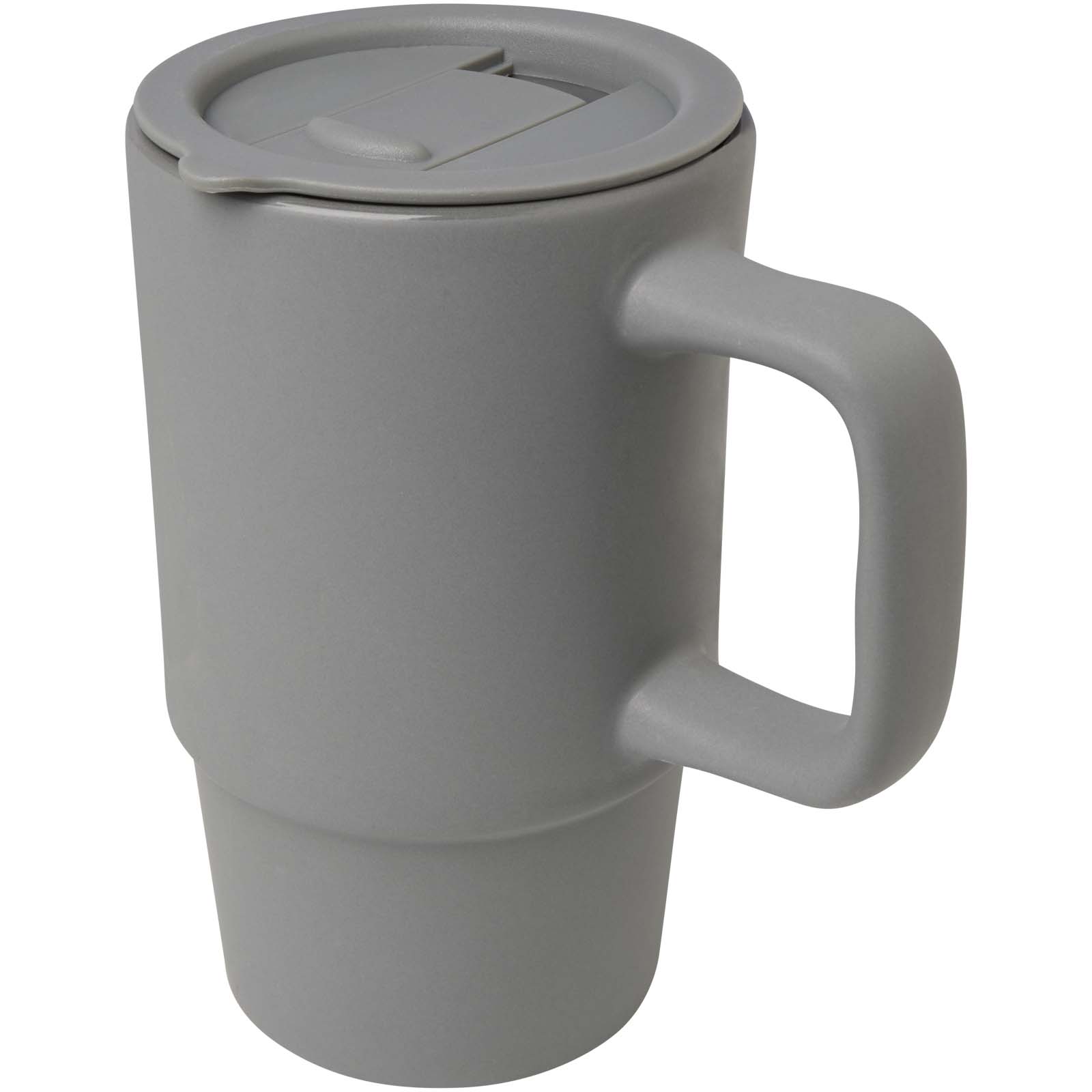 Taza de cerámica con tapa de plástico de 450 ml Carter
