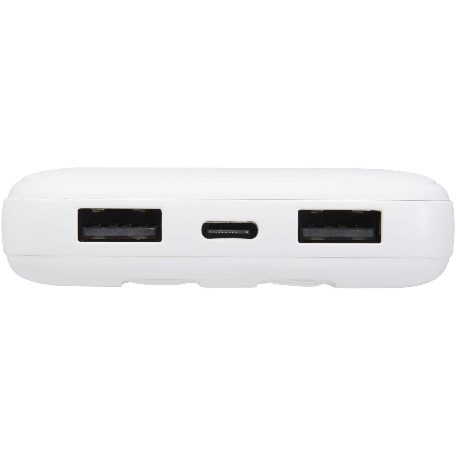 Batería externa de plástico reciclado de 10 000 mAh y 10 W con 2 cables integrados Adhil