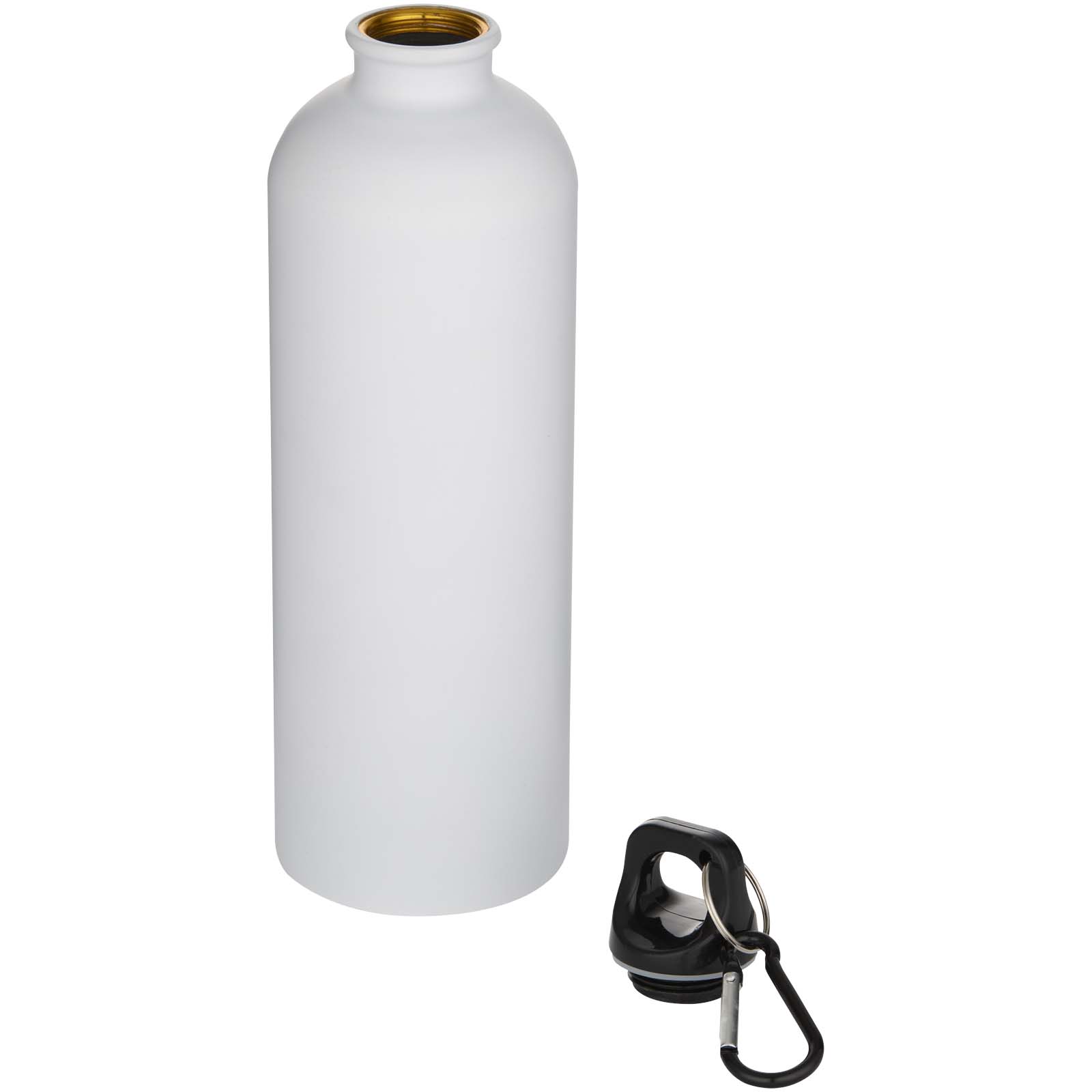 Botella de 750 ml de acero inoxidable mate reciclado con certificado RCS con mosquetón Oregon