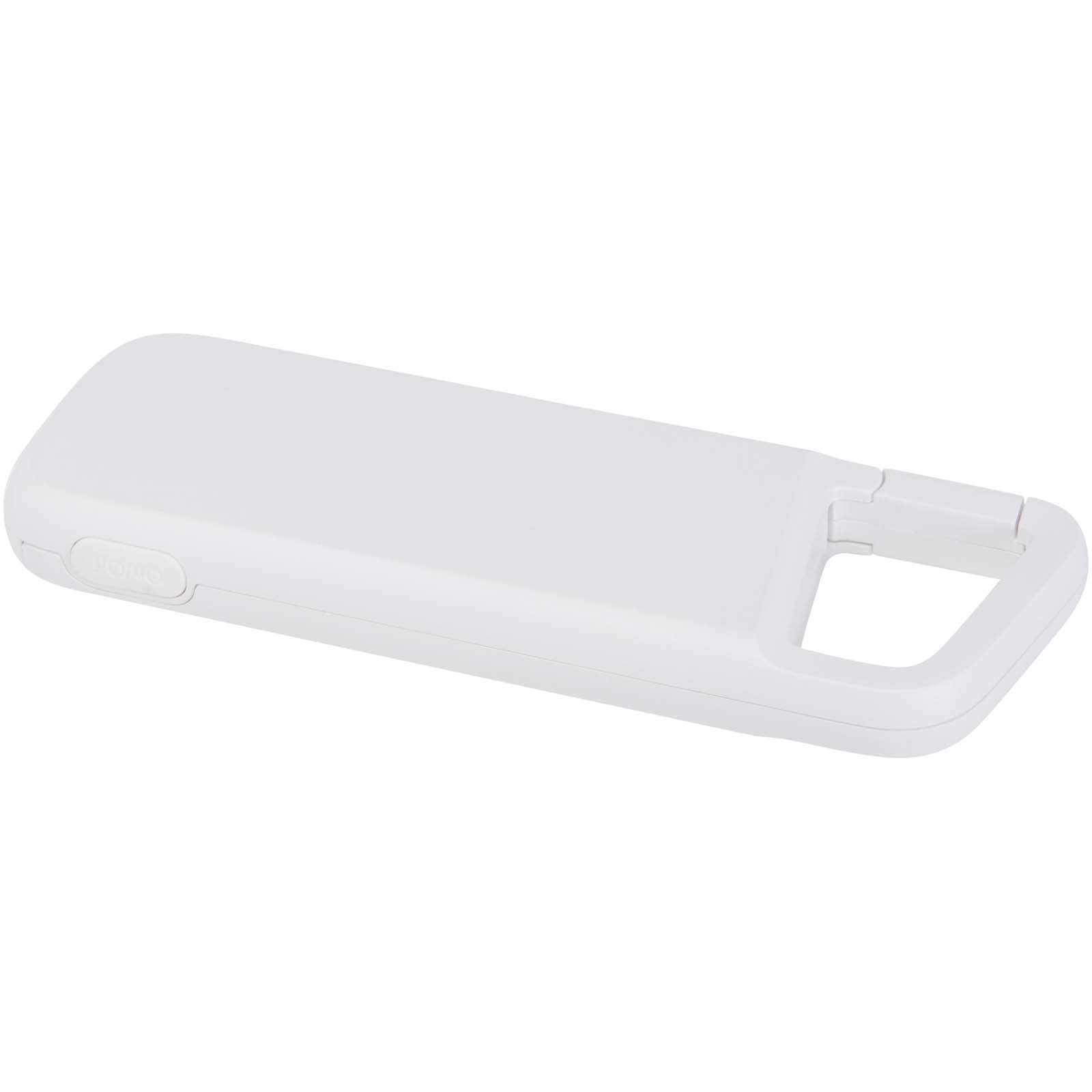 Batería externa de 5000 mAh y 12 W de plástico reciclado resistente al agua con mosquetón Alkes