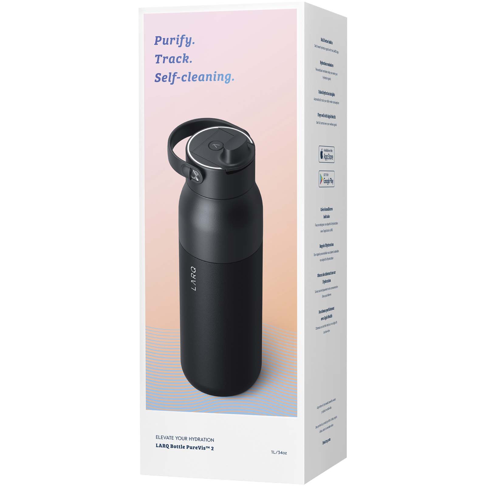 Botella de agua de 1000 ml LARQ PureVisTM 2.0