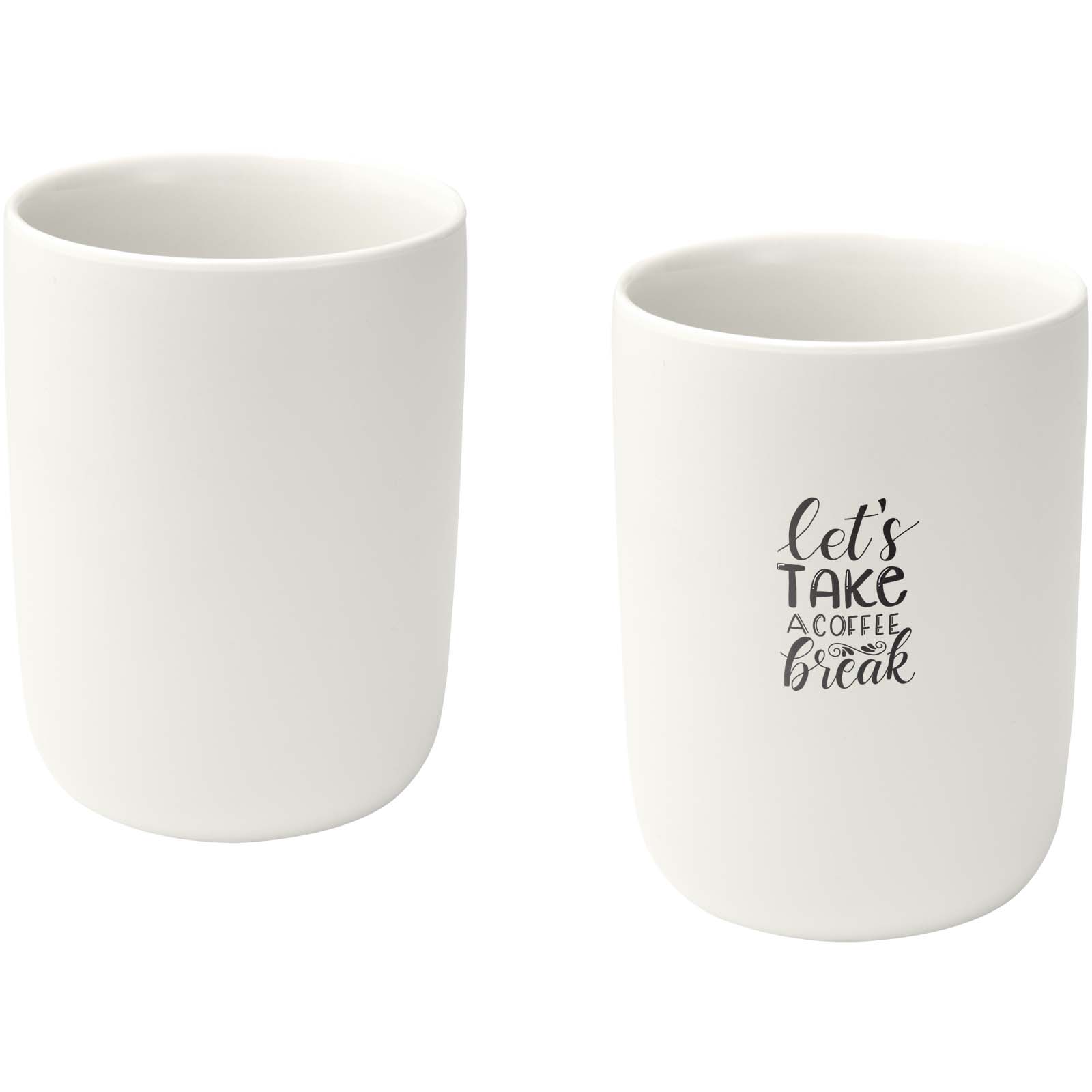 Juego de 2 tazas de cerámica de 350 ml Male