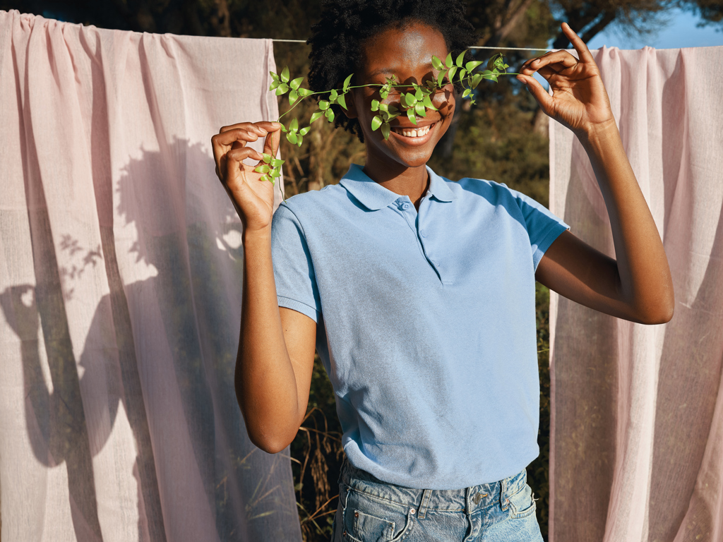 Polo IQONIQ Yosemite piqué algodón reciclado de mujer