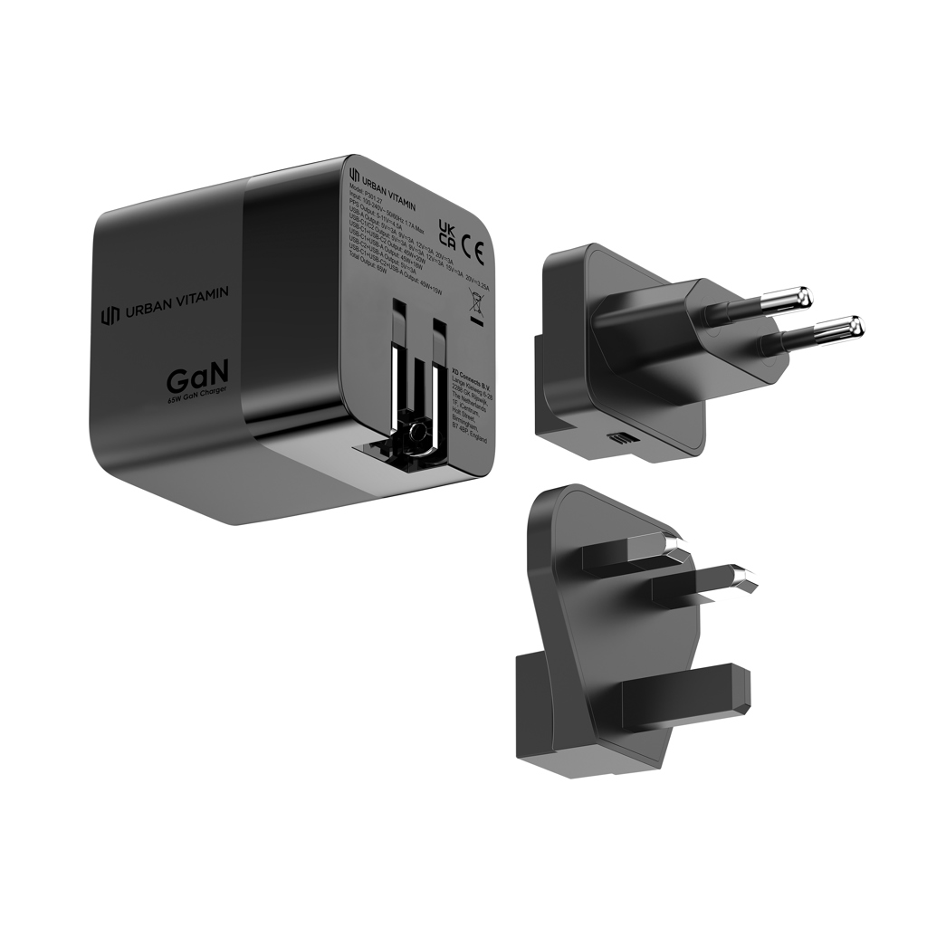 Cargador GaN Mendocino con cable retráctil Urban Vitamin 65W