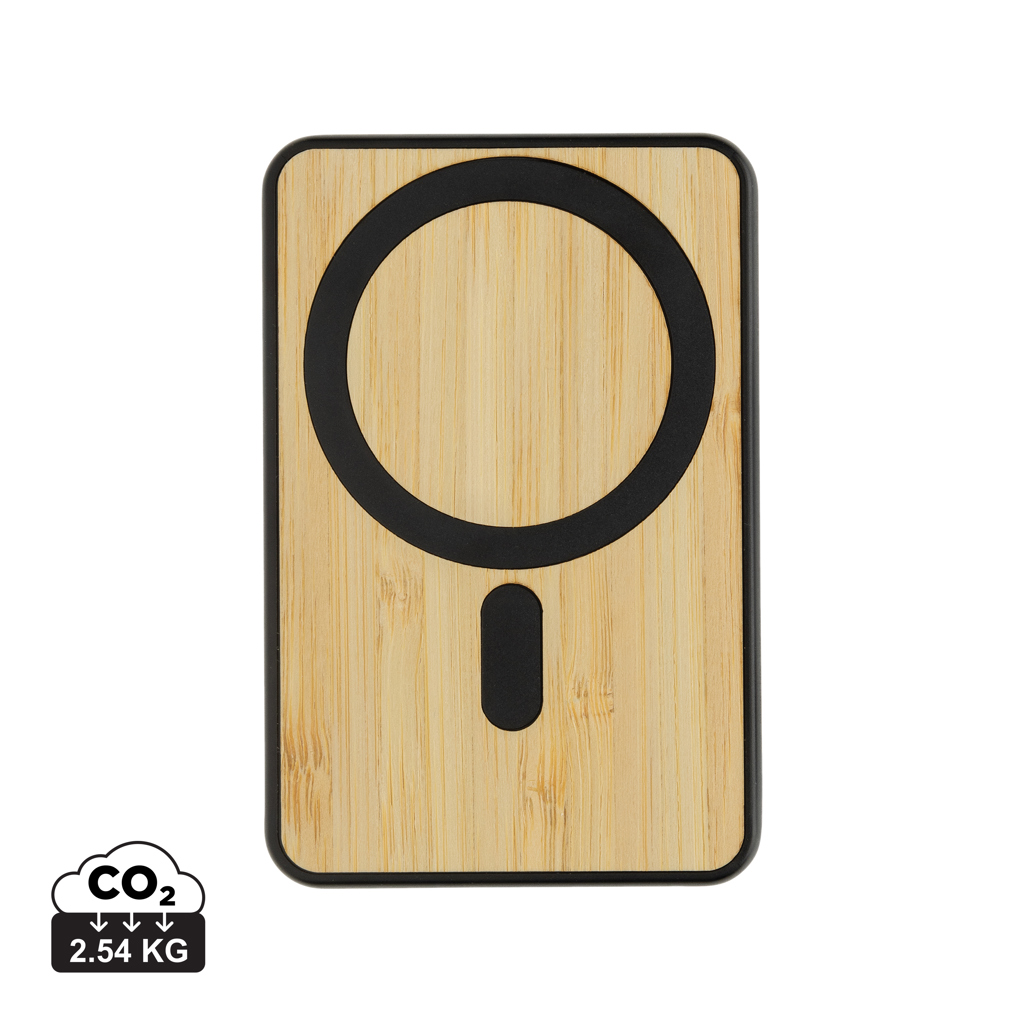 Powerbank magnético bambú Zen RCS de RPET 5.000mAh