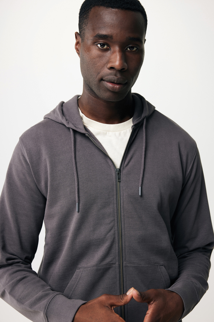 IQONIQ Abisko recycled cotton zip through hoodie
