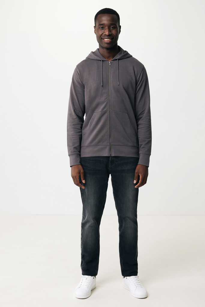 IQONIQ Abisko recycled cotton zip through hoodie