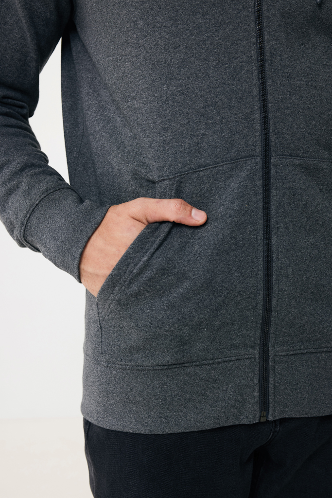 IQONIQ Abisko recycled cotton zip through hoodie