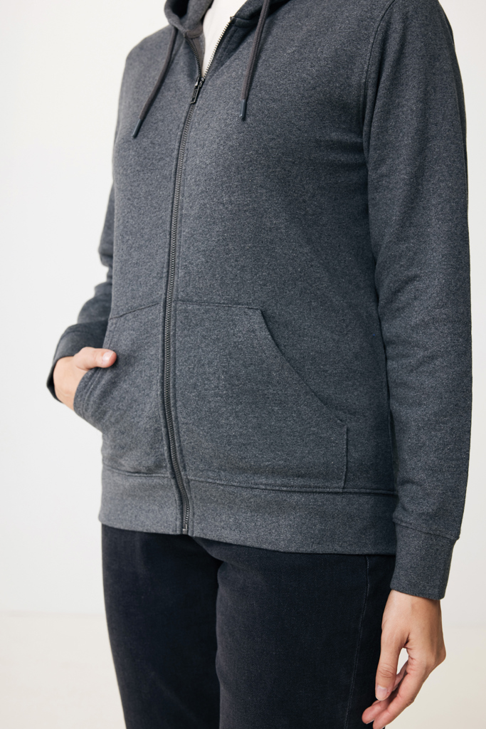IQONIQ Abisko recycled cotton zip through hoodie