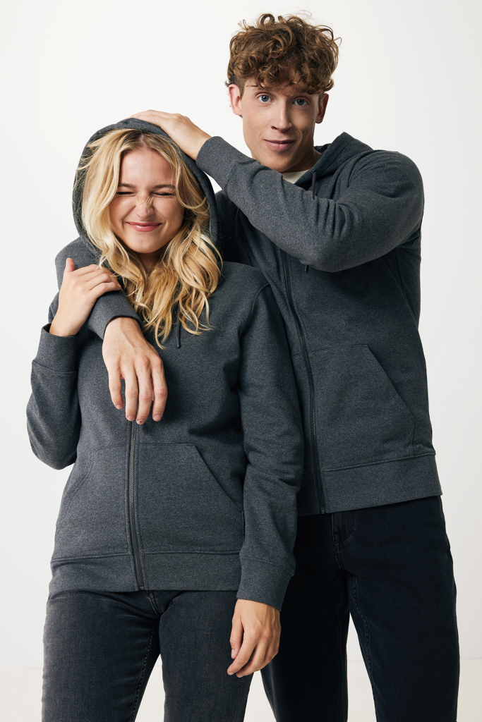 IQONIQ Abisko recycled cotton zip through hoodie