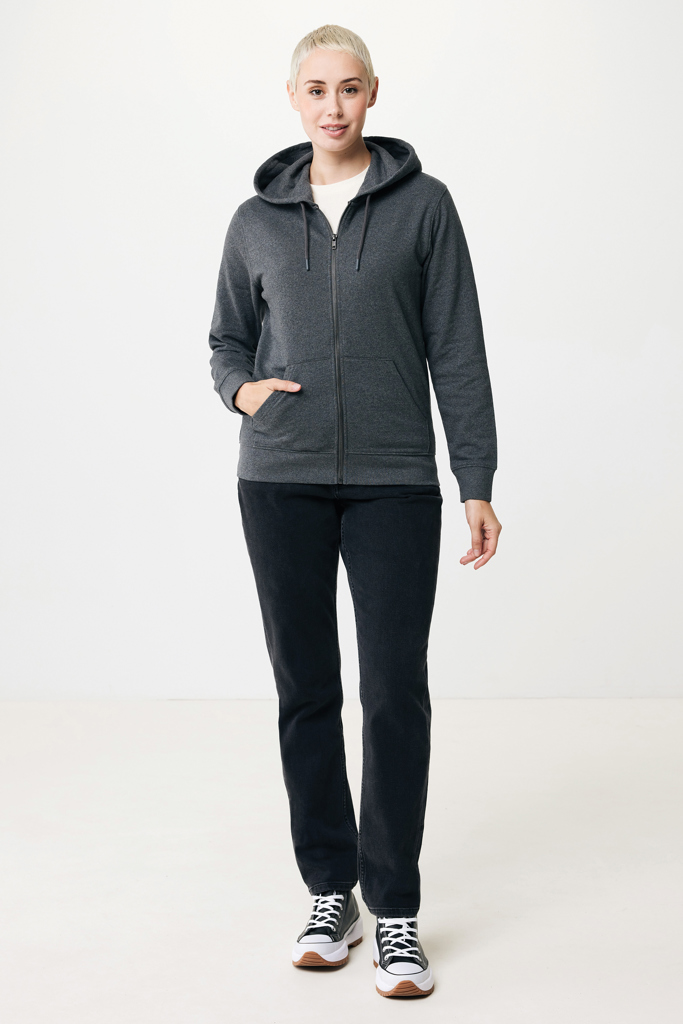 IQONIQ Abisko recycled cotton zip through hoodie