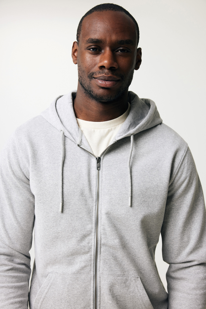 IQONIQ Abisko recycled cotton zip through hoodie